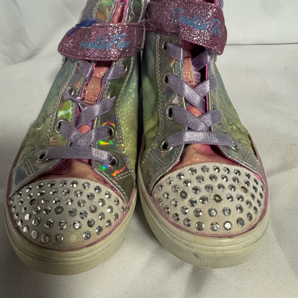 Colorful Kids Sneakers with Rhinestones
